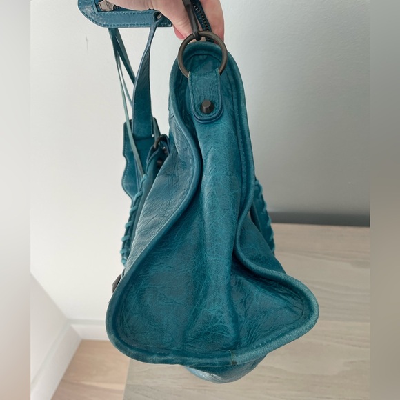 Balenciaga City Bag - Teal/Turquoise Leather - Picture 12 of 16